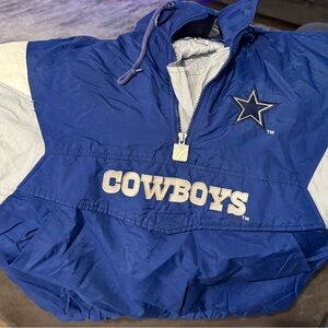 NFL Cowboys Blue and Gray Kids Puffer Jacket